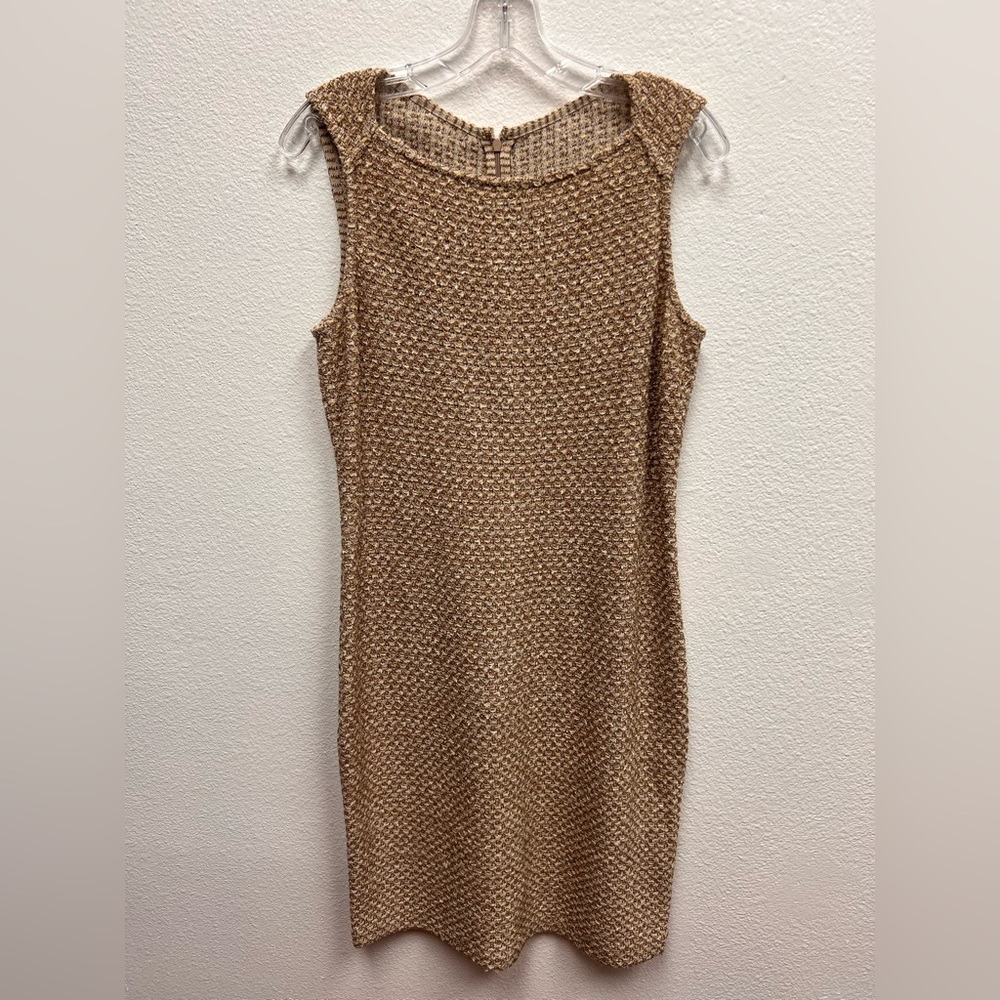 St. John Tight Knit Tweed Straight Dress Size 10